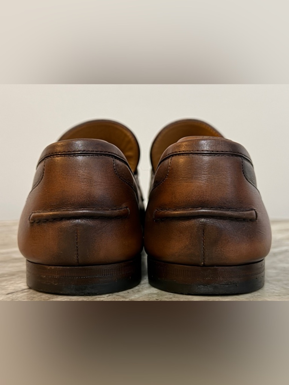 GUCCI JORDAAN Horsebit Leather Loafer Brown Ombre 9.5 / 10 US $1100 1953 - Picture 7 of 13